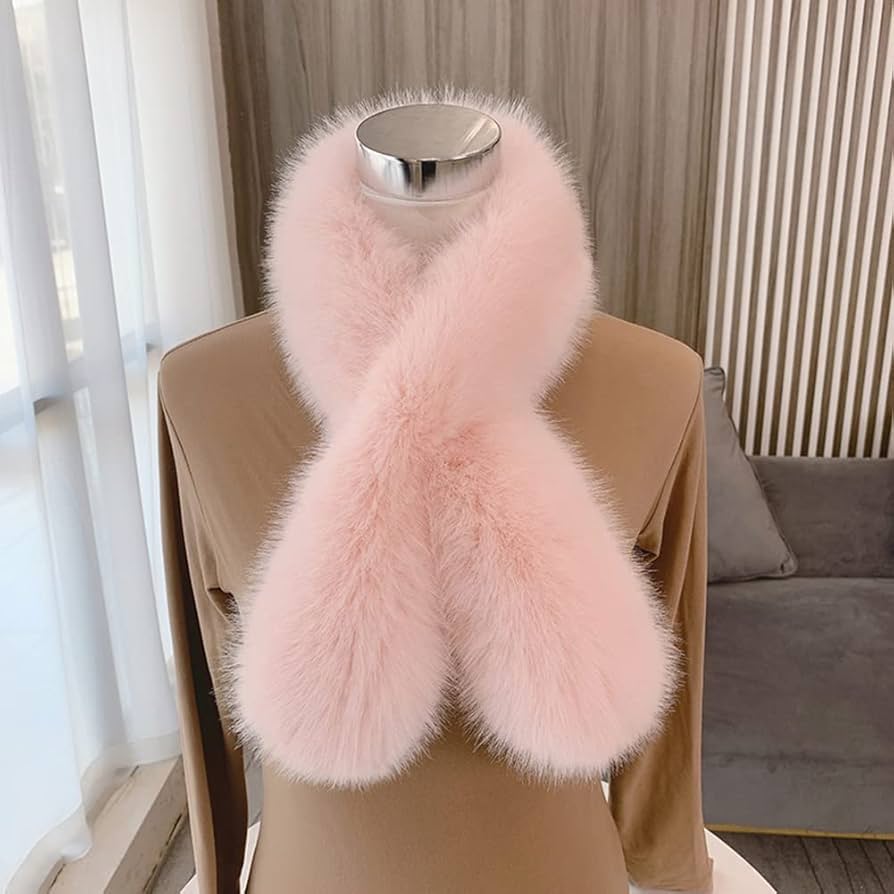 S fuzzy scarf THEREDTHREAD ピンク 61D+yY+XrEL._UF894,1000_QL80_.jpg